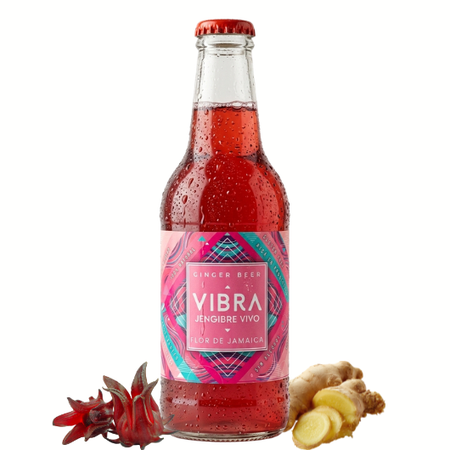 Caja Vibra Ginger Beer Flor de Jamaica 333 cc